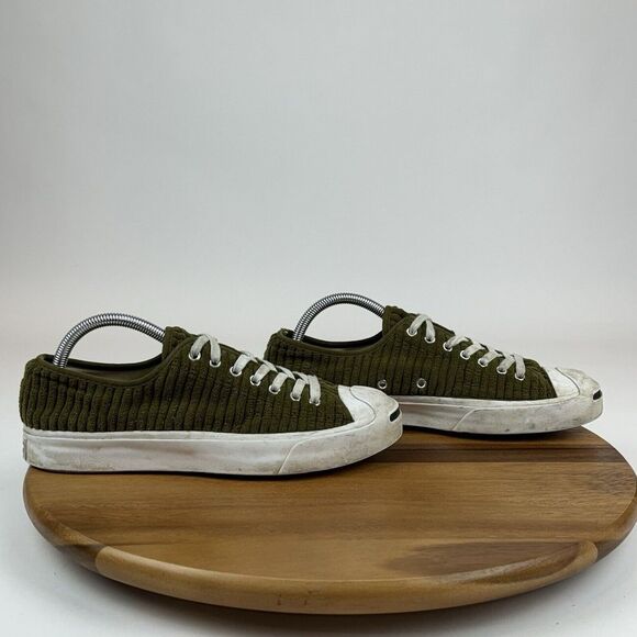 Womens Converse X Jack Purcell Widewale Cord Ox Surplus Olive Sneakers‎ Size 9.5 - Picture 1 of 11